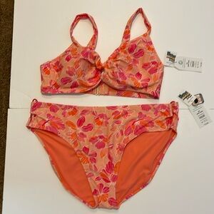 Time & Tru Bikini Two Piece swimsuit size 2X NWT
